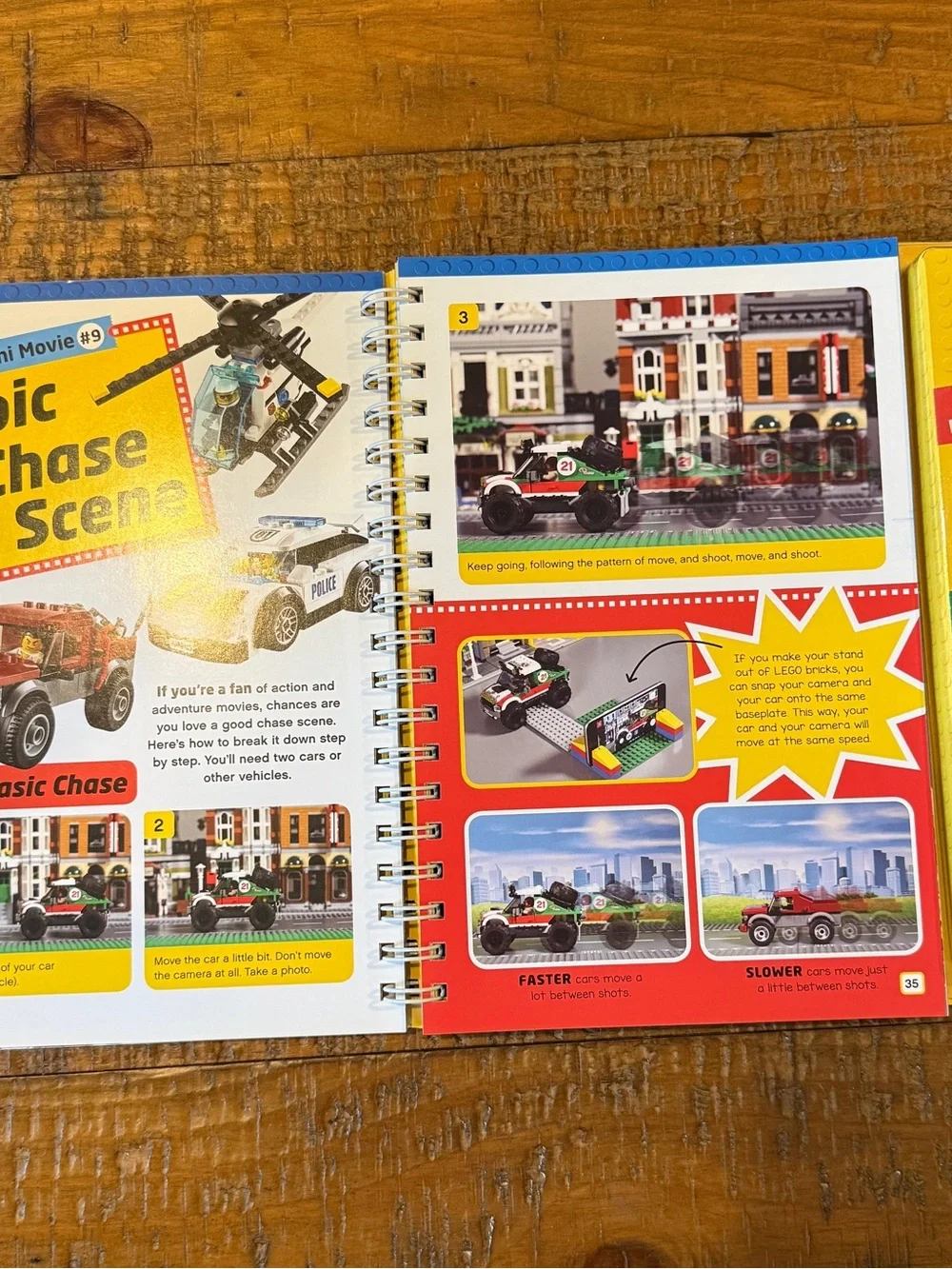 Lego Stop-Motion Animation Book with Green and Yellow Accents